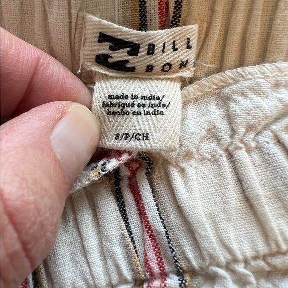 Billabong Women’s Cream Wide Leg Pants with Multicolor Stripes - Picture 6 of 6